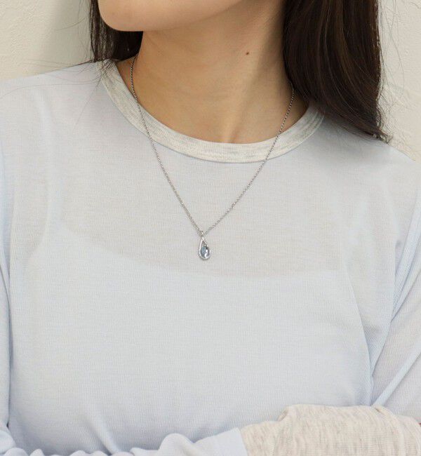 fredy emue「クリアカラードロップネックレス」|ネックレス|ライトブルー