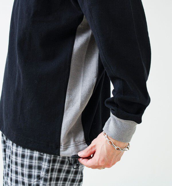 GLOSTER「【一枚でサマになる】ブークレ配色ラインプルオーバー」|Tシャツ・カットソー|