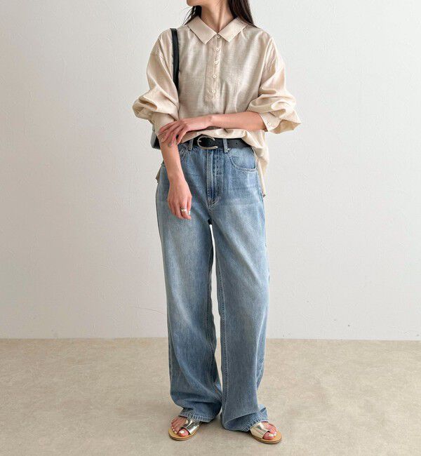 fredy emue「リネン混シアースラブブラウス」|シャツ・ブラウス|