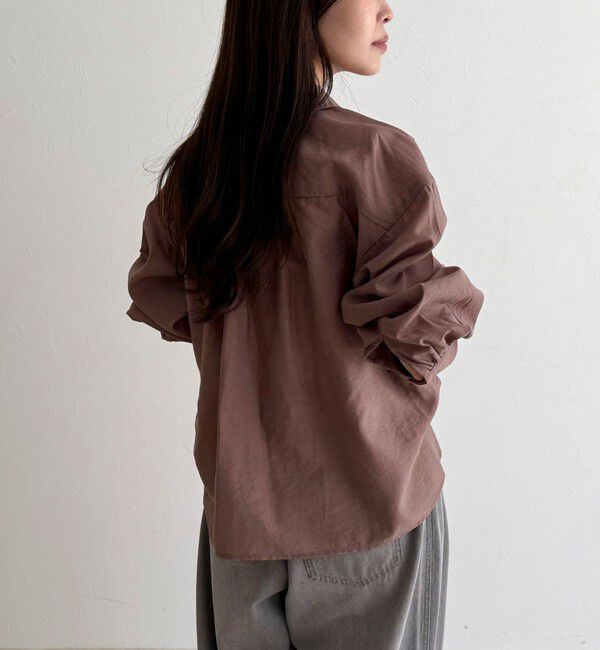 fredy emue「リネン混シアースラブブラウス」|シャツ・ブラウス|
