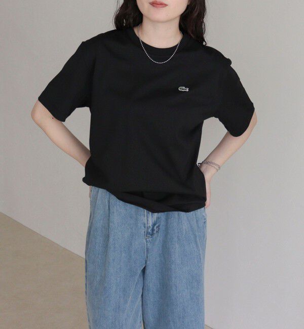 fredy emue「【LACOSTE/ラコステ】ワンポイントソフトタッチTシャツ」|Tシャツ・カットソー|ブラック