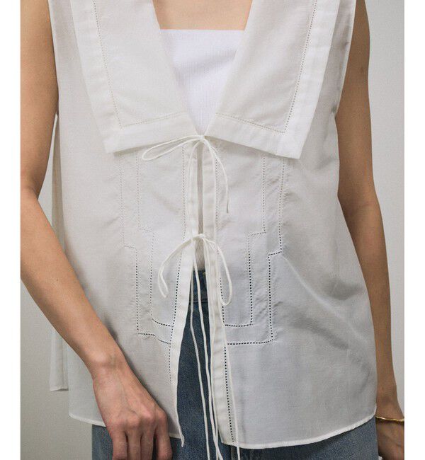 SALON adam et rope'「コットンシルクジレブラウス」|シャツ・ブラウス|