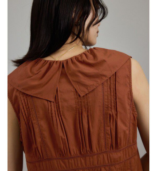 SALON adam et rope'「【WEB限定】フロントリボンフリルタンク / フリルジレ」|シャツ・ブラウス|