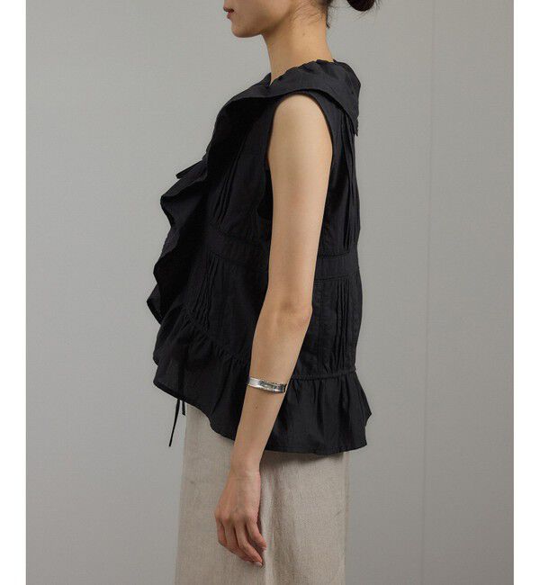 SALON adam et rope'「【WEB限定】フロントリボンフリルタンク / フリルジレ」|シャツ・ブラウス|