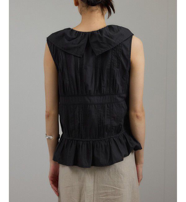 SALON adam et rope'「【WEB限定】フロントリボンフリルタンク / フリルジレ」|シャツ・ブラウス|