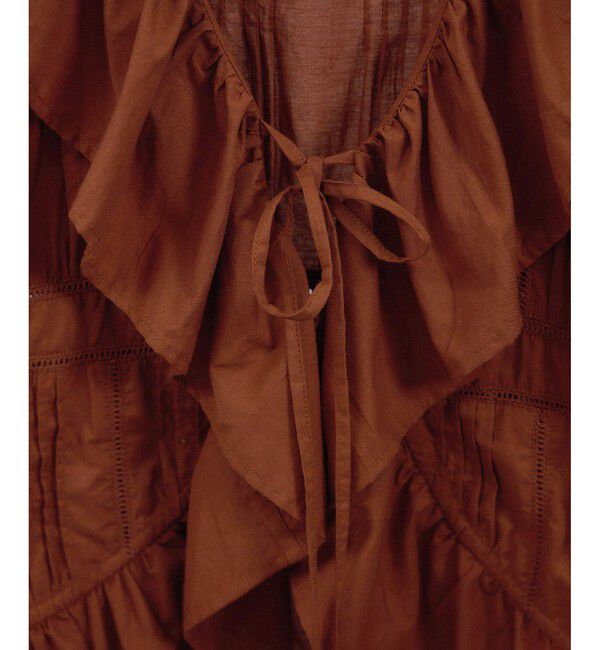 SALON adam et rope'「【WEB限定】フロントリボンフリルタンク / フリルジレ」|シャツ・ブラウス|