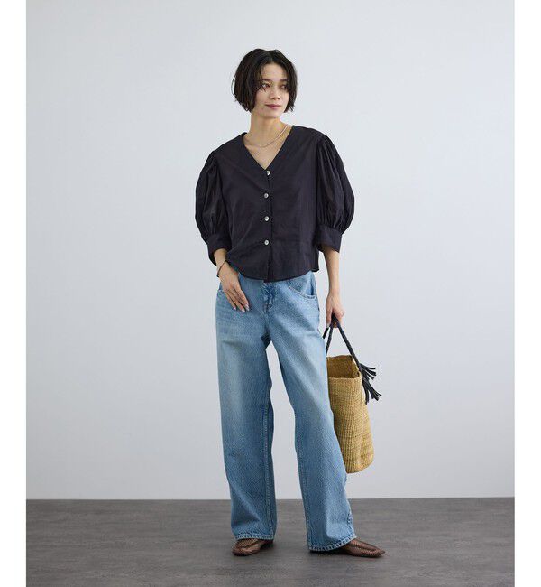 SALON adam et rope'「ギャザーボリュームスリーブブラウス」|シャツ・ブラウス|