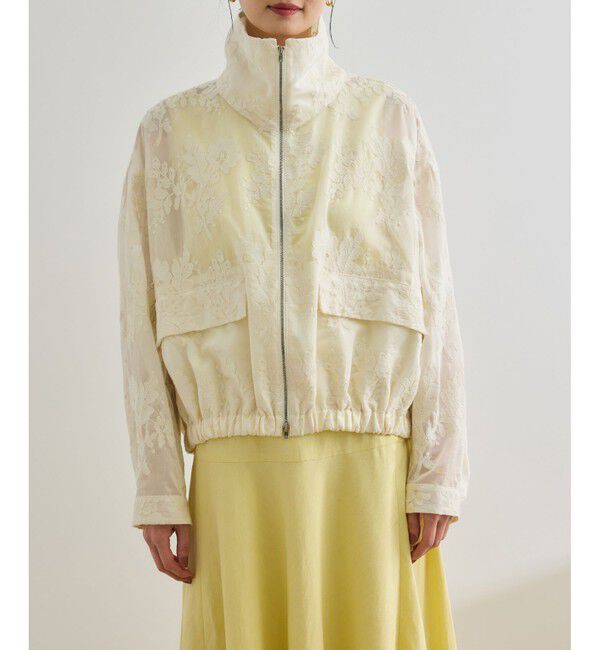 ROPE「フラワーエンブロイダリーライトブルゾン/セットアップ対応」|ブルゾン・スタジャン|