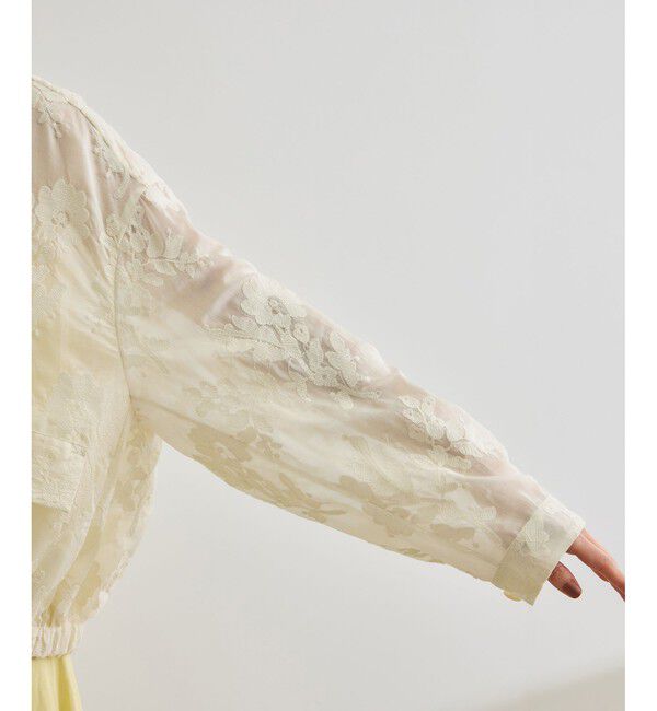 ROPE「フラワーエンブロイダリーライトブルゾン/セットアップ対応」|ブルゾン・スタジャン|