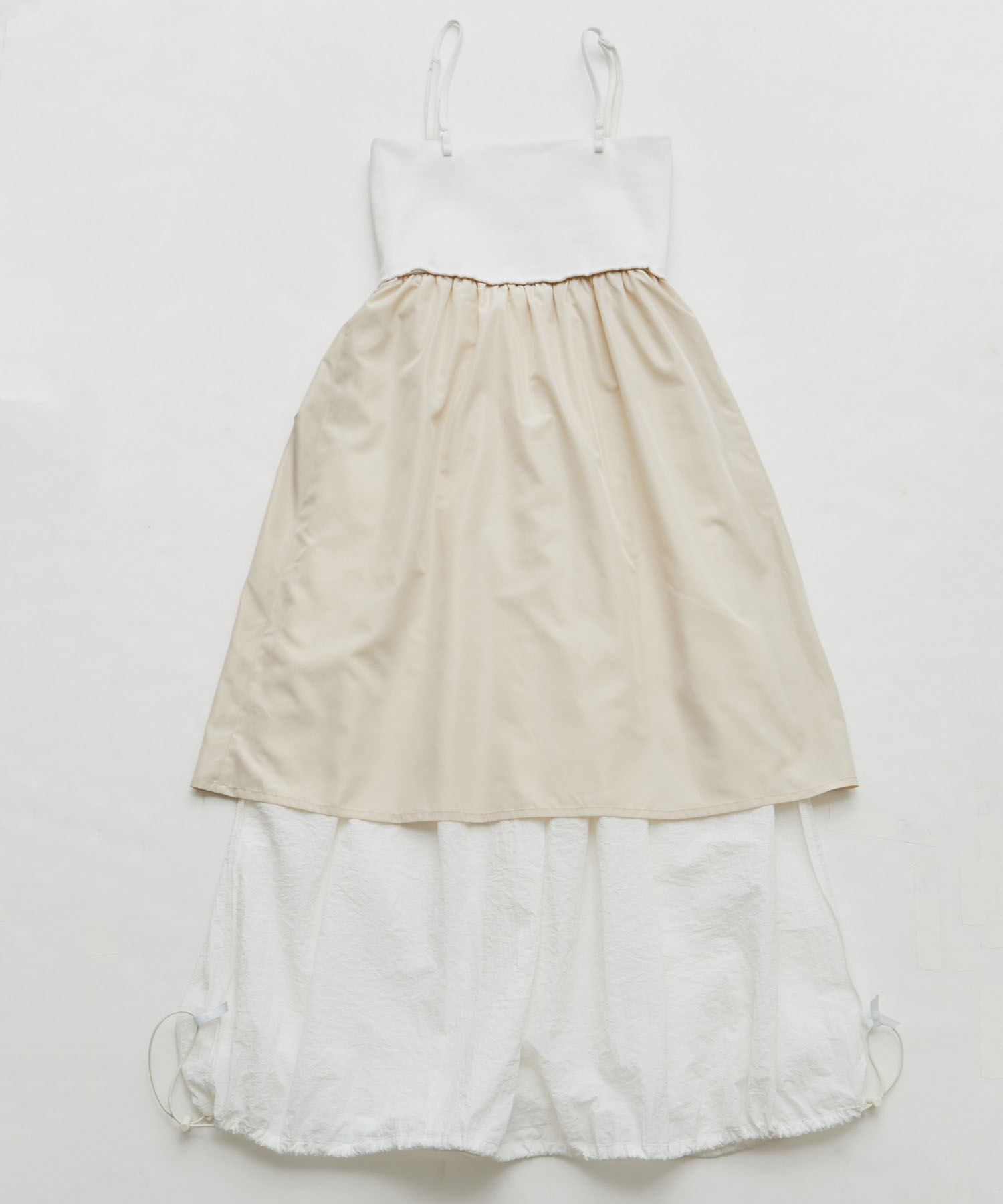 VIS「【SET】ショートボレロ＆リブ切り替えキャミワンピース」|ワンピース|