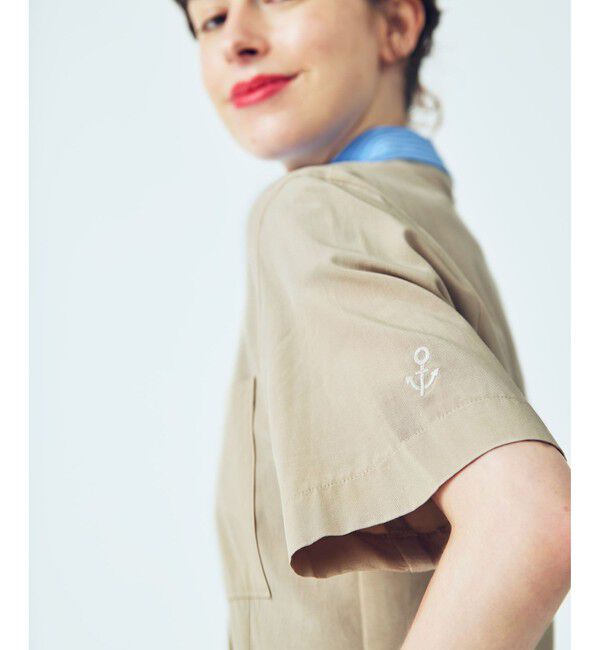 VIS「【Chocomoo】VIS別注バック刺繍クロップドハーフスリーブシャツ」|シャツ・ブラウス|