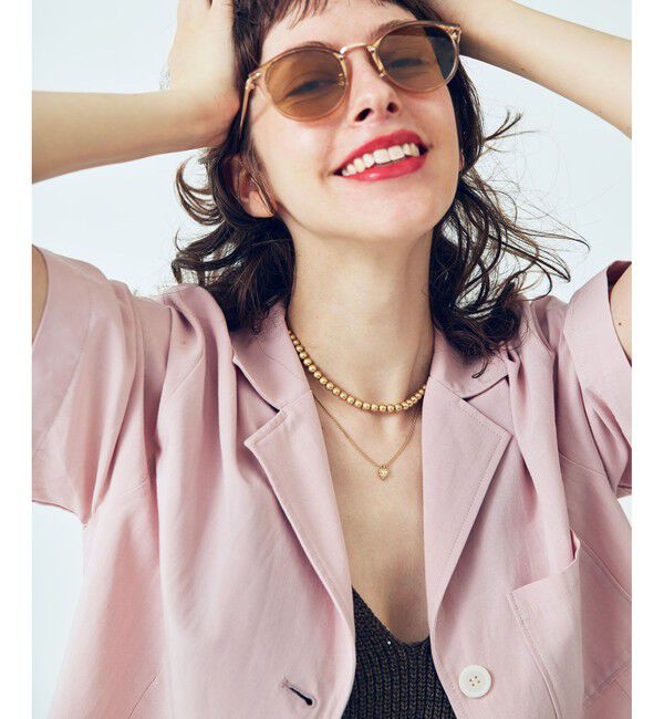 VIS「【Chocomoo】VIS別注バック刺繍クロップドハーフスリーブシャツ」|シャツ・ブラウス|