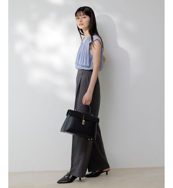 VIS「プリーツデザインブラウス/通勤対応」|シャツ・ブラウス|