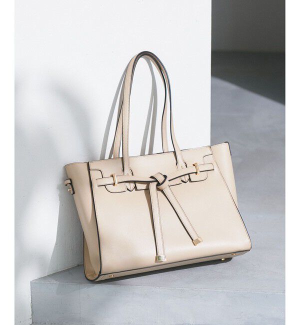 VIS「WEB限定追加【A4収納】フラップタイトートバッグ」|トートバッグ|ベージュ系(29)