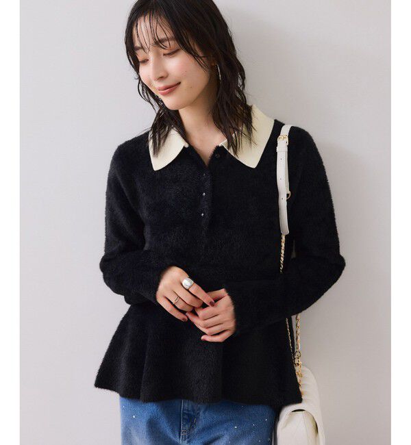 VIS「ペプラムデザインシャギーニット」|ニット・セーター|