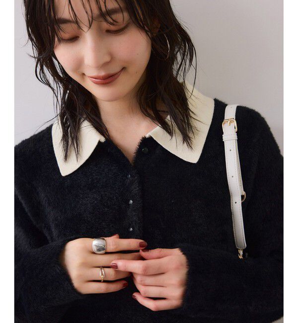 VIS「ペプラムデザインシャギーニット」|ニット・セーター|