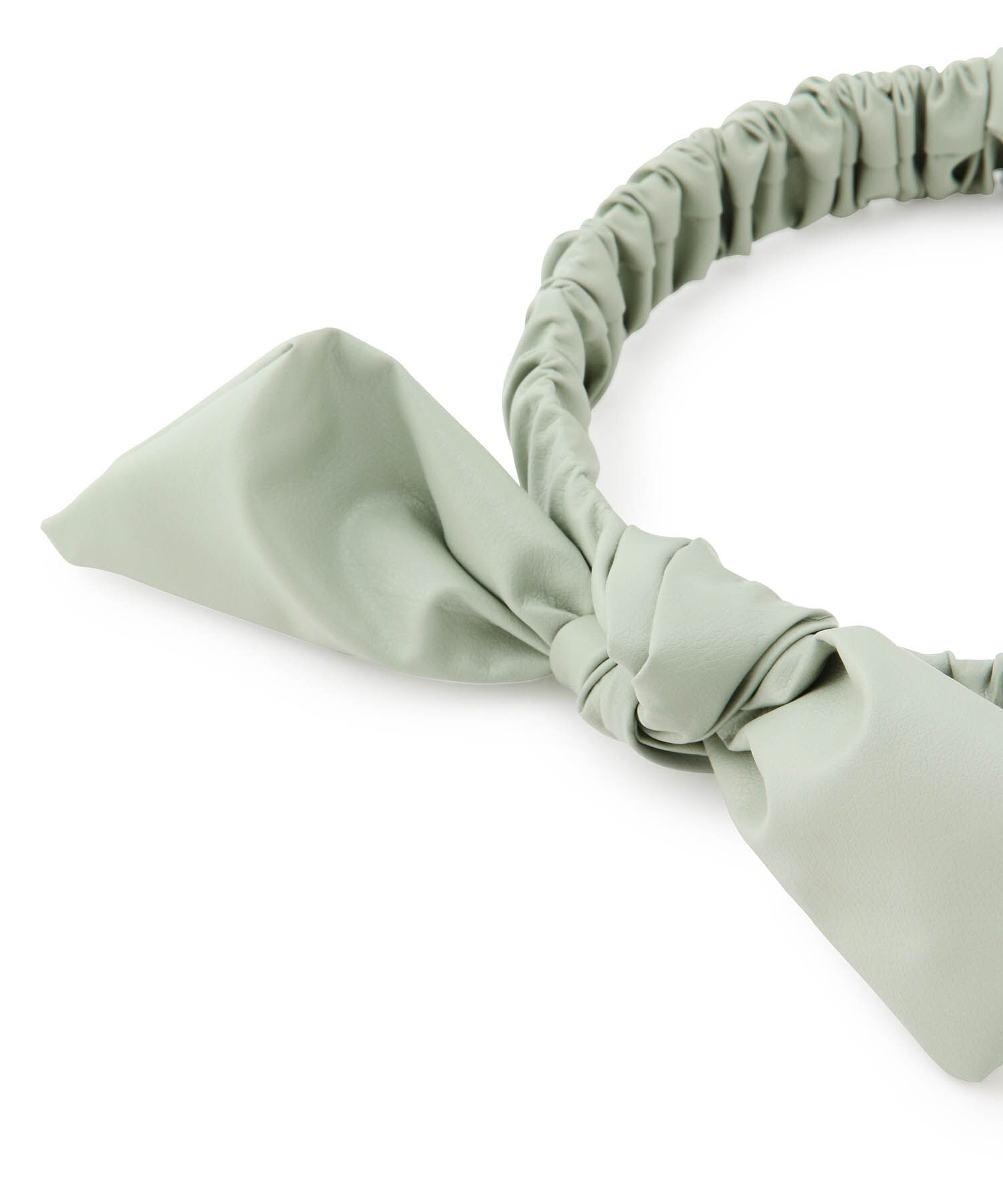 ROPE PICNIC PASSAGE「ソフトフェイクレザーギャザーリボンカチューシャ」|カチューシャ|