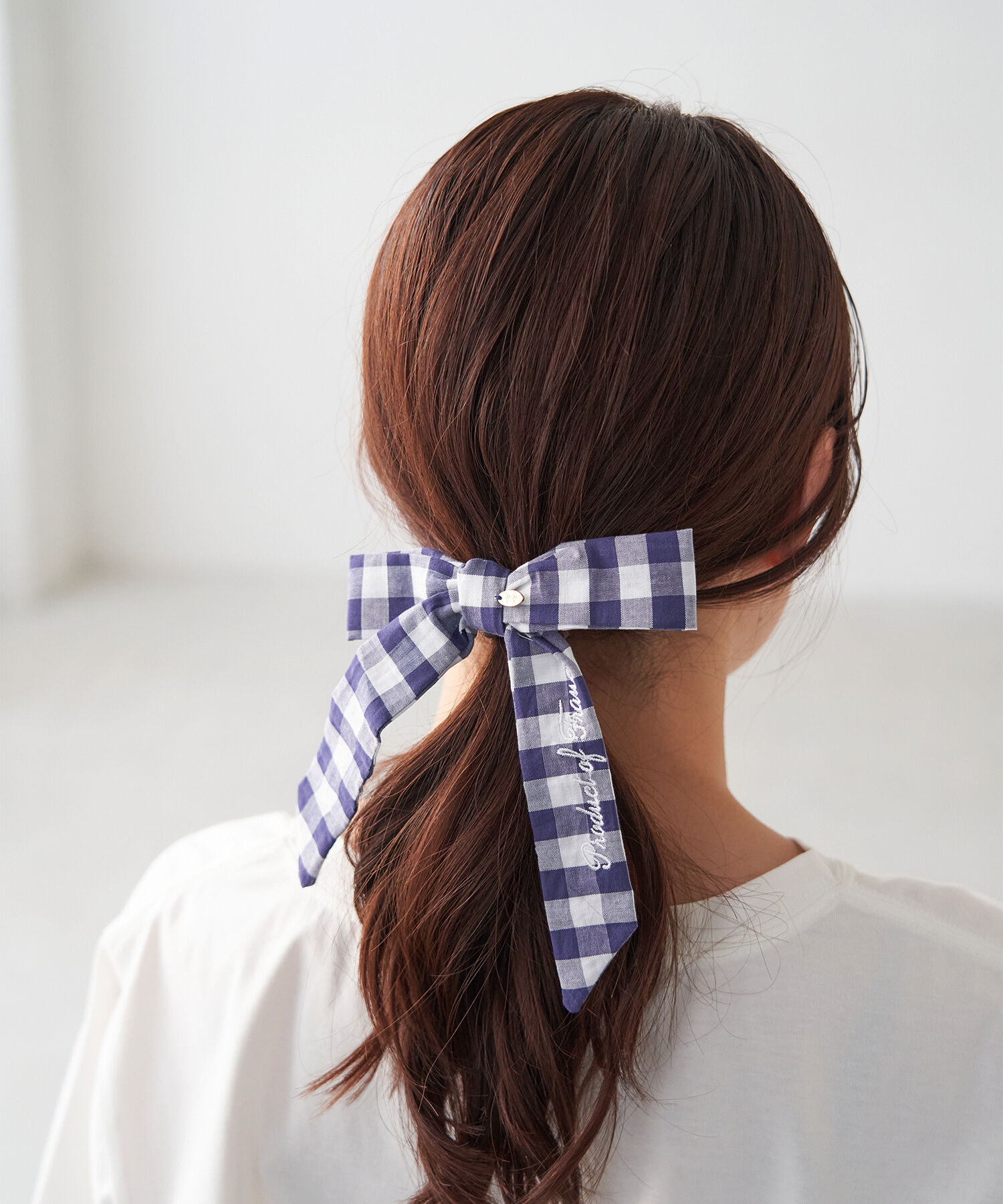ROPE PICNIC PASSAGE「【Bonne Maman &times; ROPE' PICNIC】ギンガムチェックリボンヘアゴム」|ヘアゴム・シュシュ|