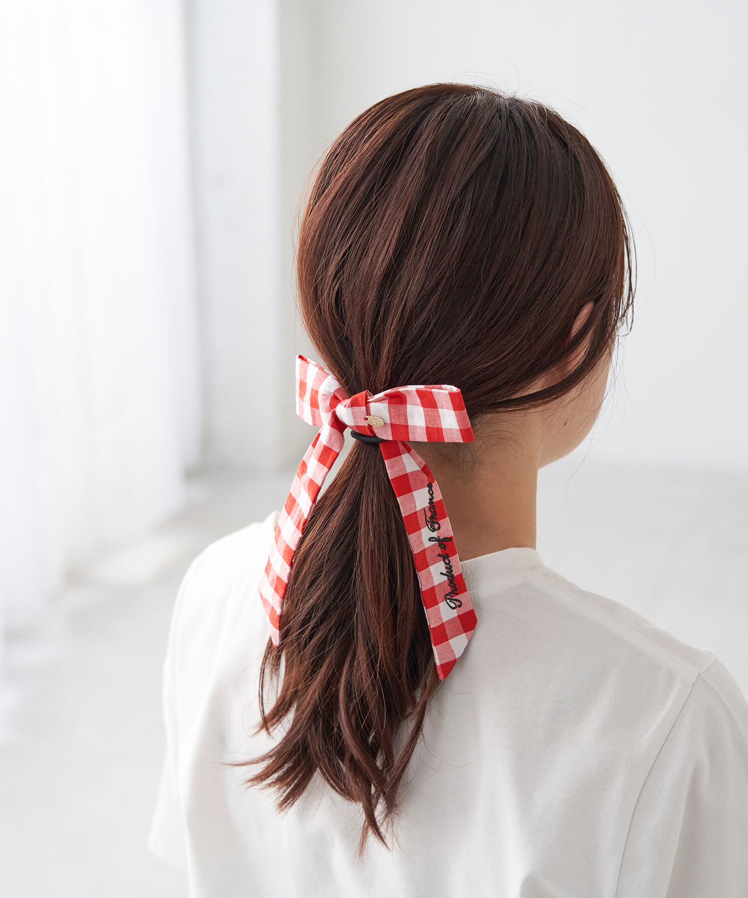 ROPE PICNIC PASSAGE「【Bonne Maman &times; ROPE' PICNIC】ギンガムチェックリボンヘアゴム」|ヘアゴム・シュシュ|