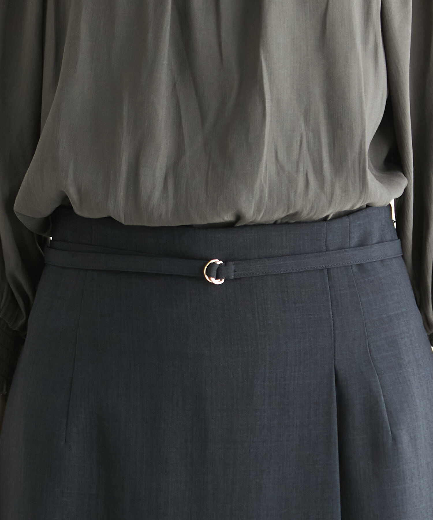 Rope&rsquo;Picnic「【着丈が選べる/着丈長め】リネンライクラップスカート」|スカート|