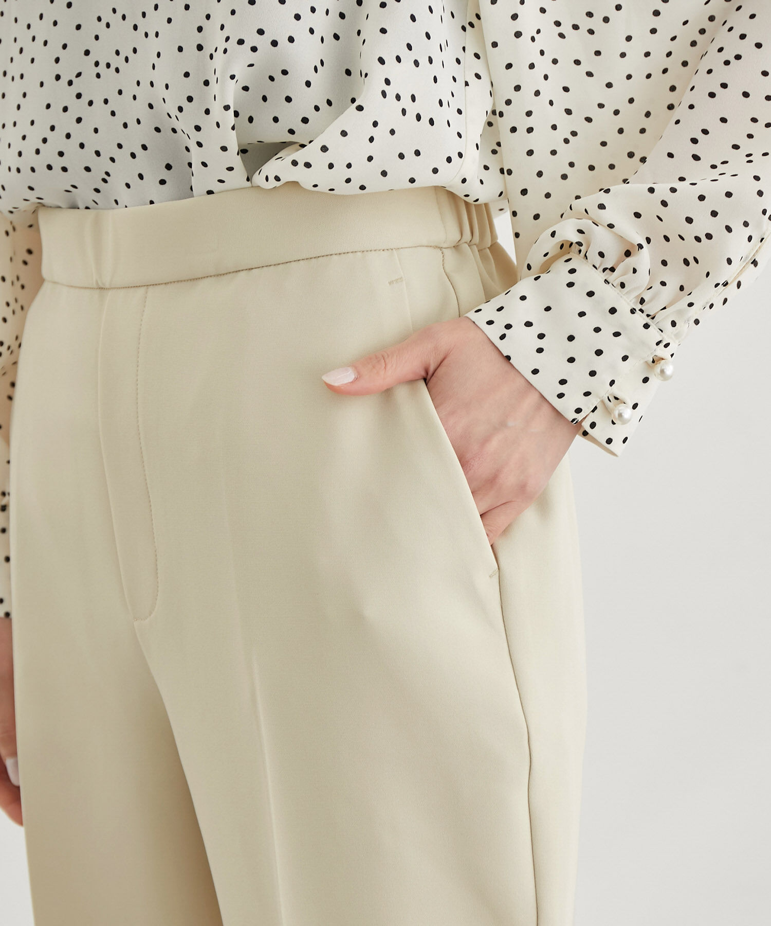 Rope&rsquo;Picnic「ラク美/スティックカラーパンツ」|スラックス|