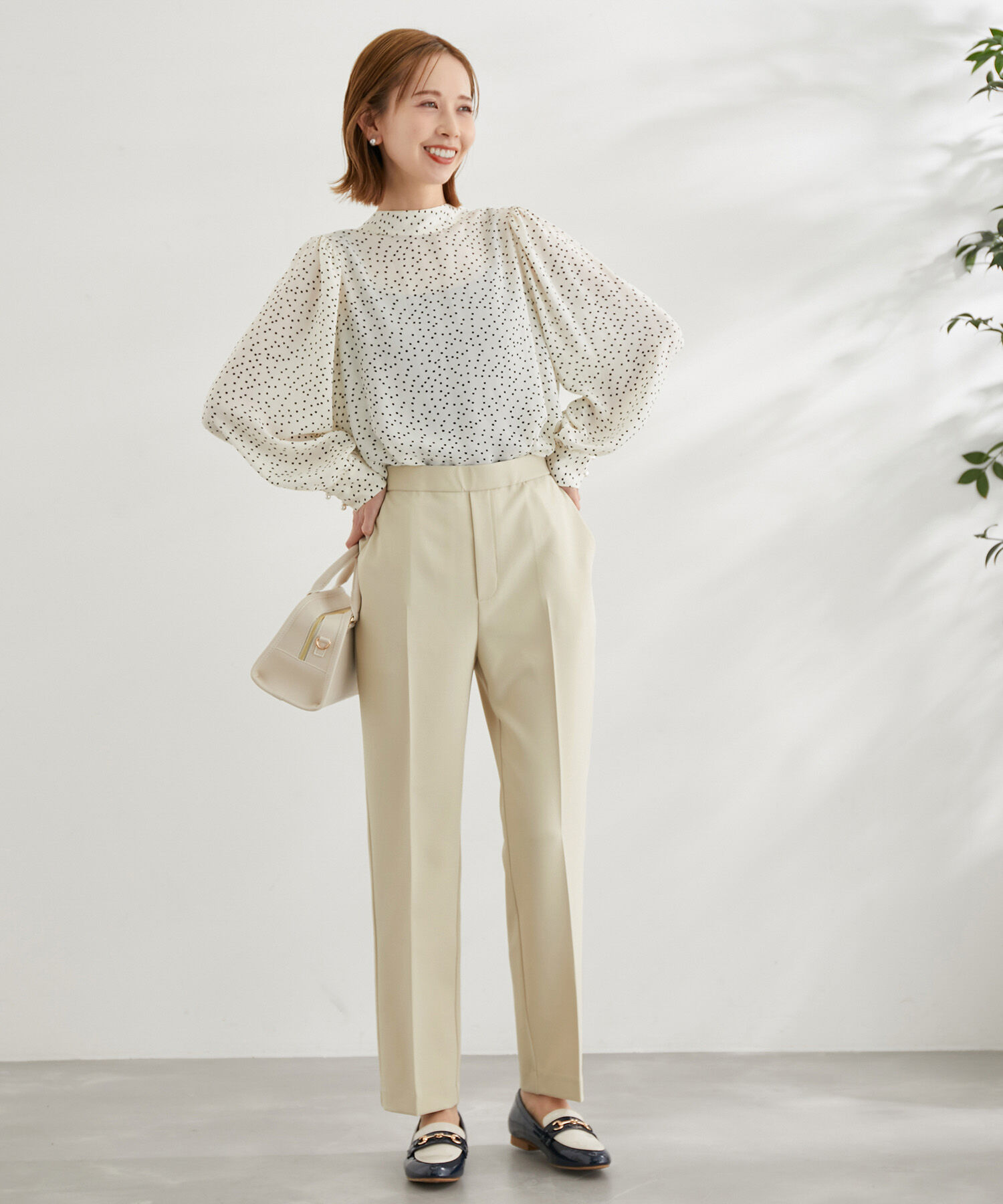 Rope&rsquo;Picnic「ラク美/スティックカラーパンツ」|スラックス|