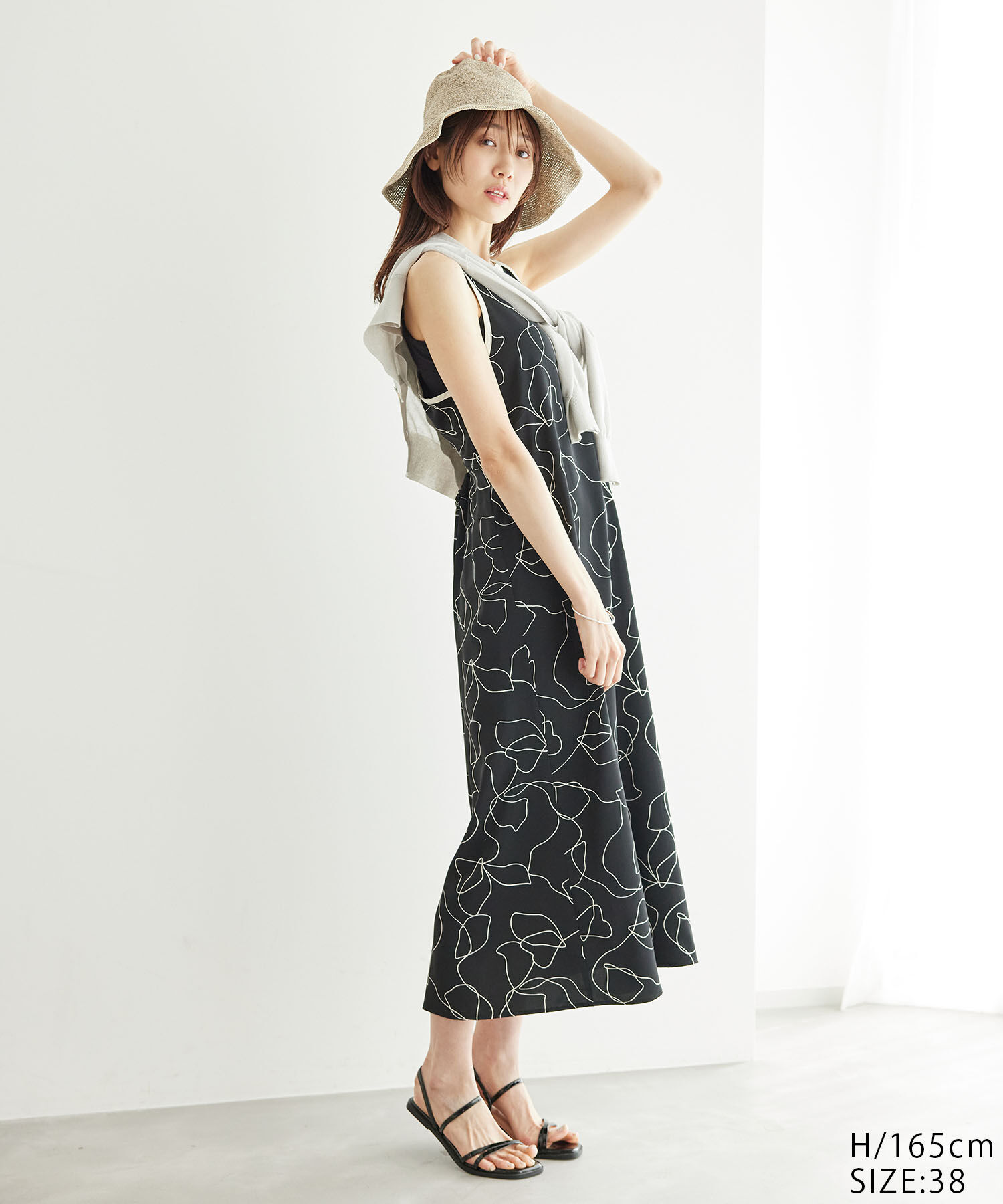 Rope&rsquo;Picnic「線画プリントキャミソールワンピース」|ワンピース|