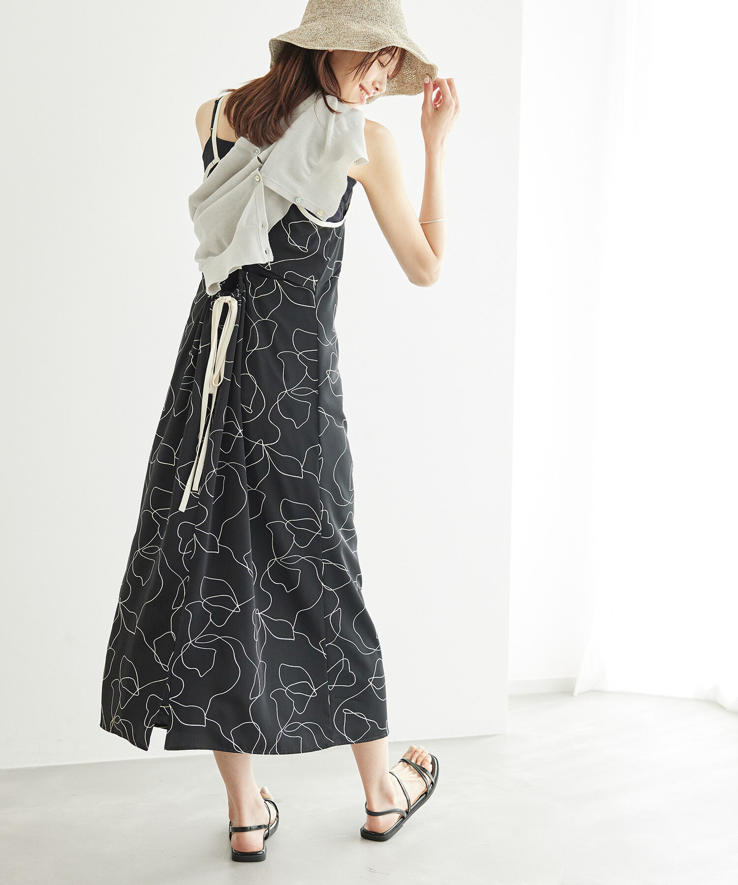 Rope&rsquo;Picnic「線画プリントキャミソールワンピース」|ワンピース|