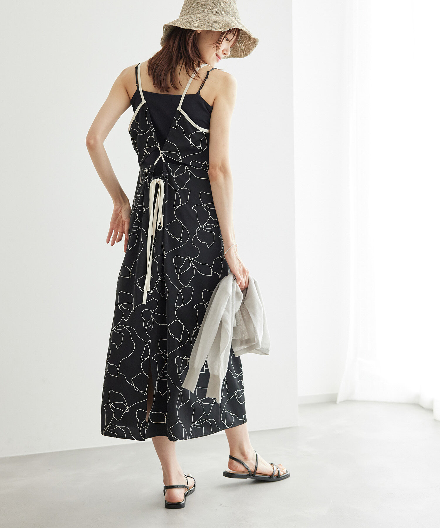 Rope&rsquo;Picnic「線画プリントキャミソールワンピース」|ワンピース|