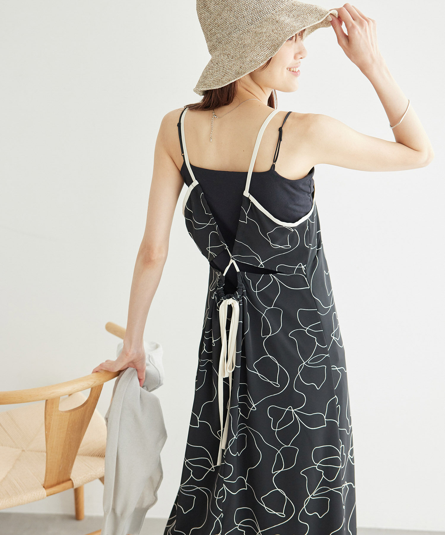 Rope&rsquo;Picnic「線画プリントキャミソールワンピース」|ワンピース|