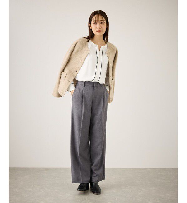 Rope&rsquo;Picnic「配色パイピングブラウス」|シャツ・ブラウス|