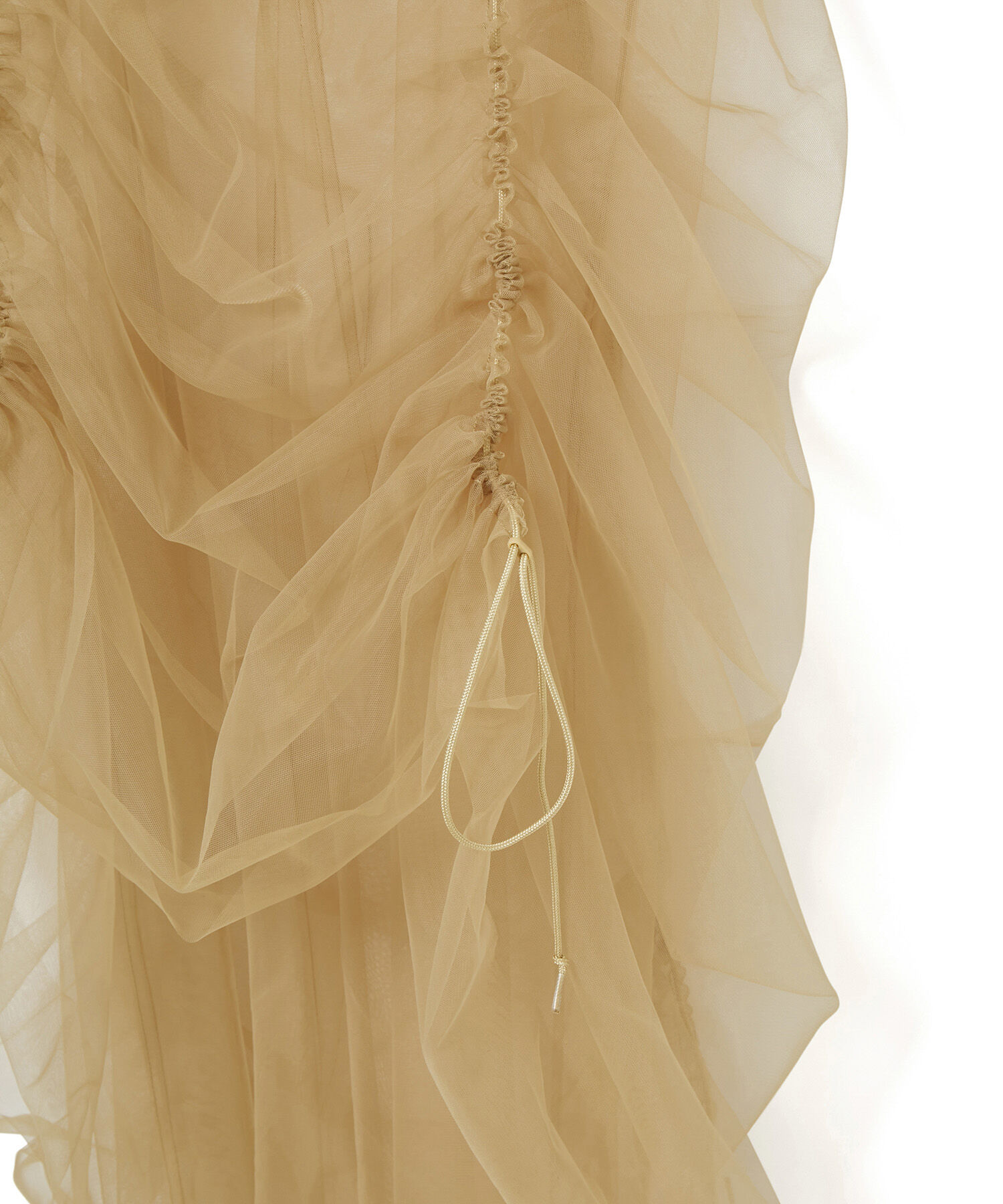 ADAM ET ROPE'「【逸品】ドロストリングチュールドレス」|ワンピース|