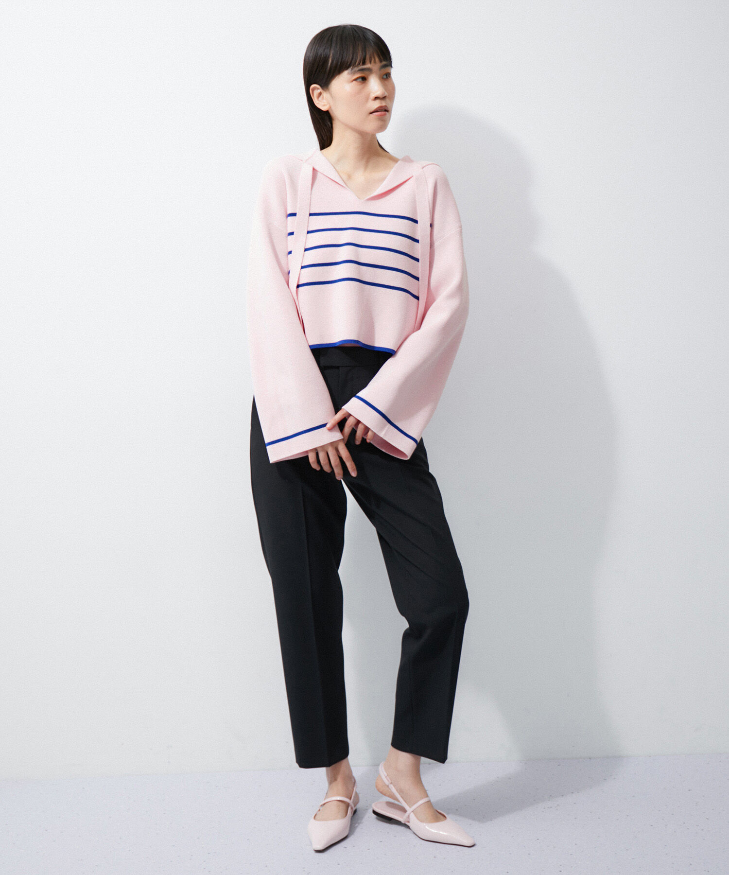 ADAM ET ROPE'「【サステナブル】スリムスラックス」|スラックス|