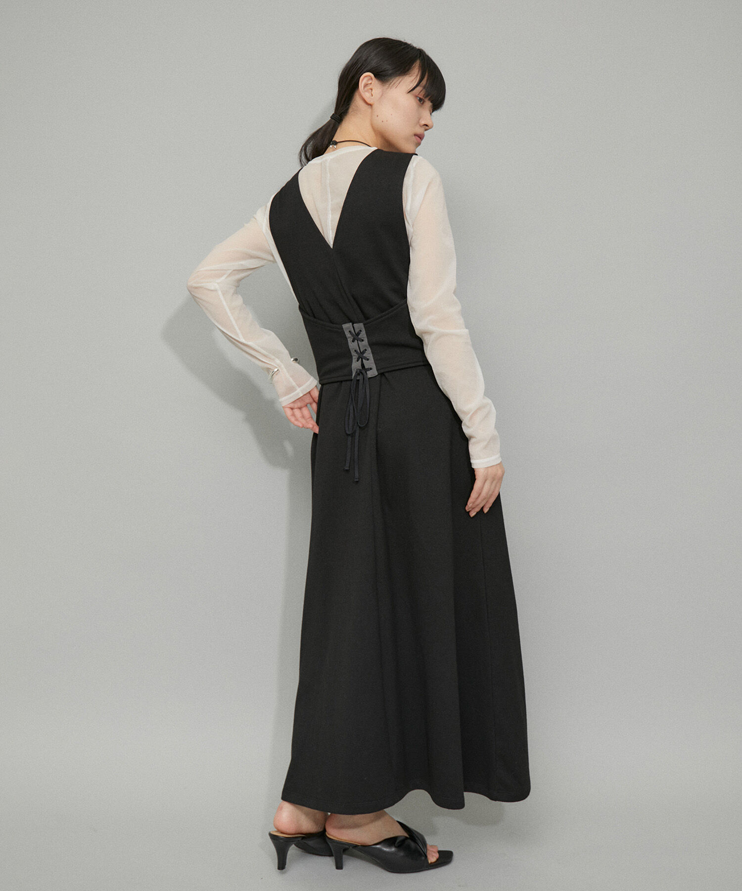 ADAM ET ROPE'「【WEB限定・サステナブル】2WAYジップジレワンピース」|ワンピース|