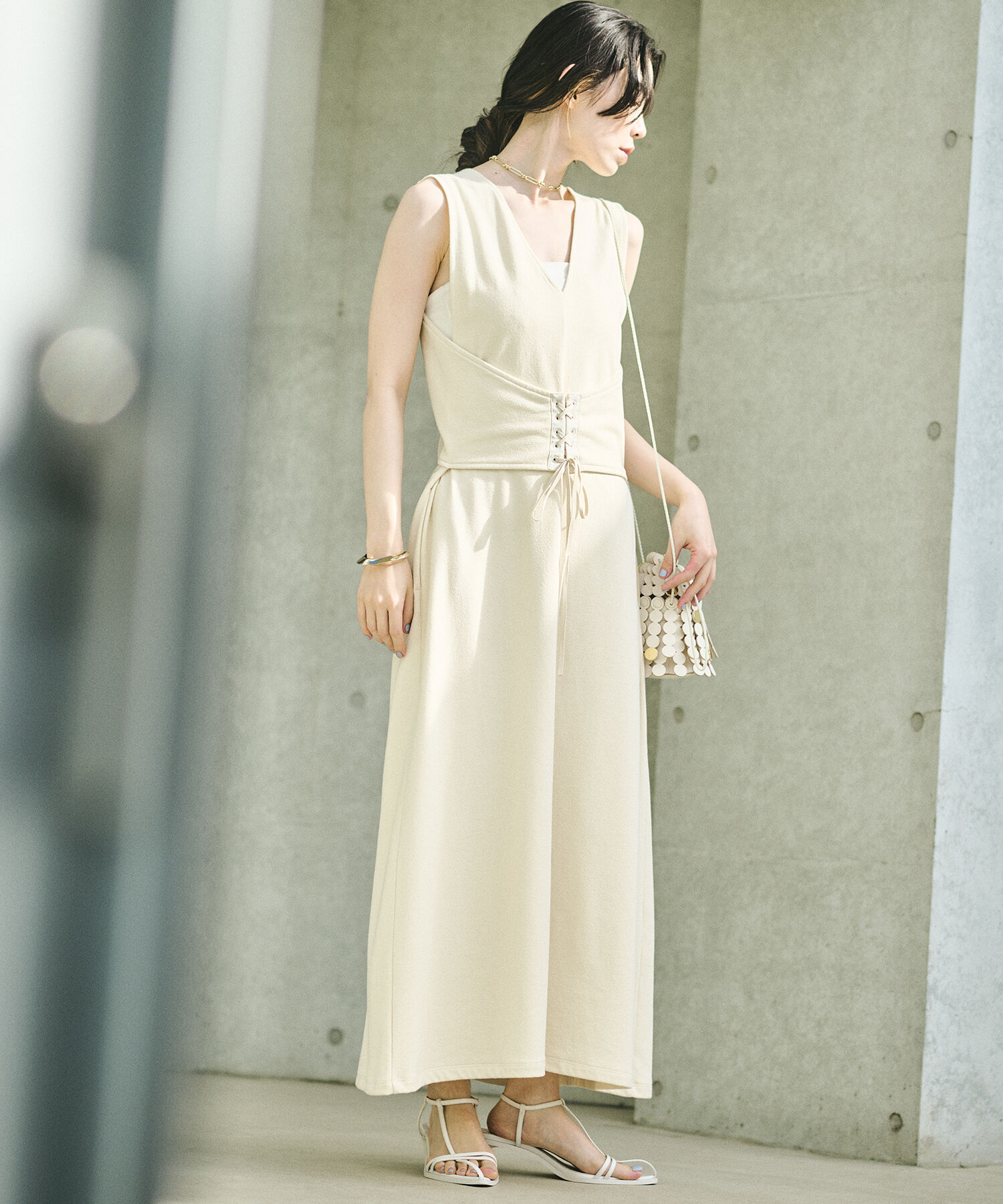 ADAM ET ROPE'「【WEB限定・サステナブル】2WAYジップジレワンピース」|ワンピース|キナリ(16)