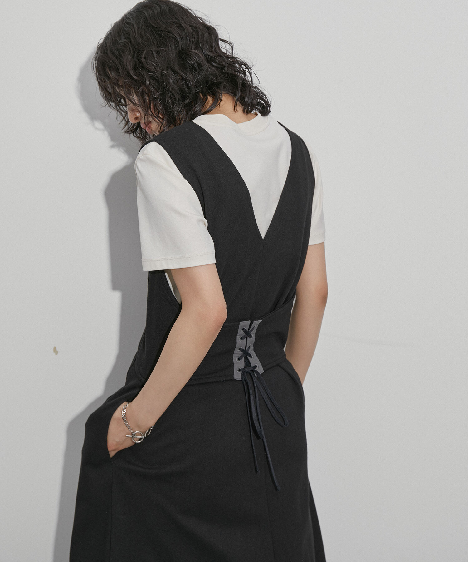 ADAM ET ROPE'「【WEB限定・サステナブル】2WAYジップジレワンピース」|ワンピース|