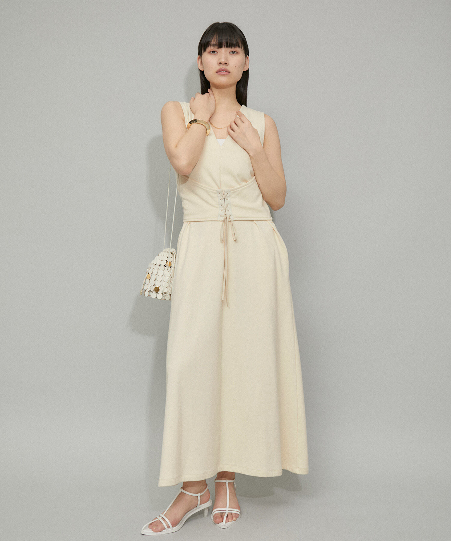 ADAM ET ROPE'「【WEB限定・サステナブル】2WAYジップジレワンピース」|ワンピース|