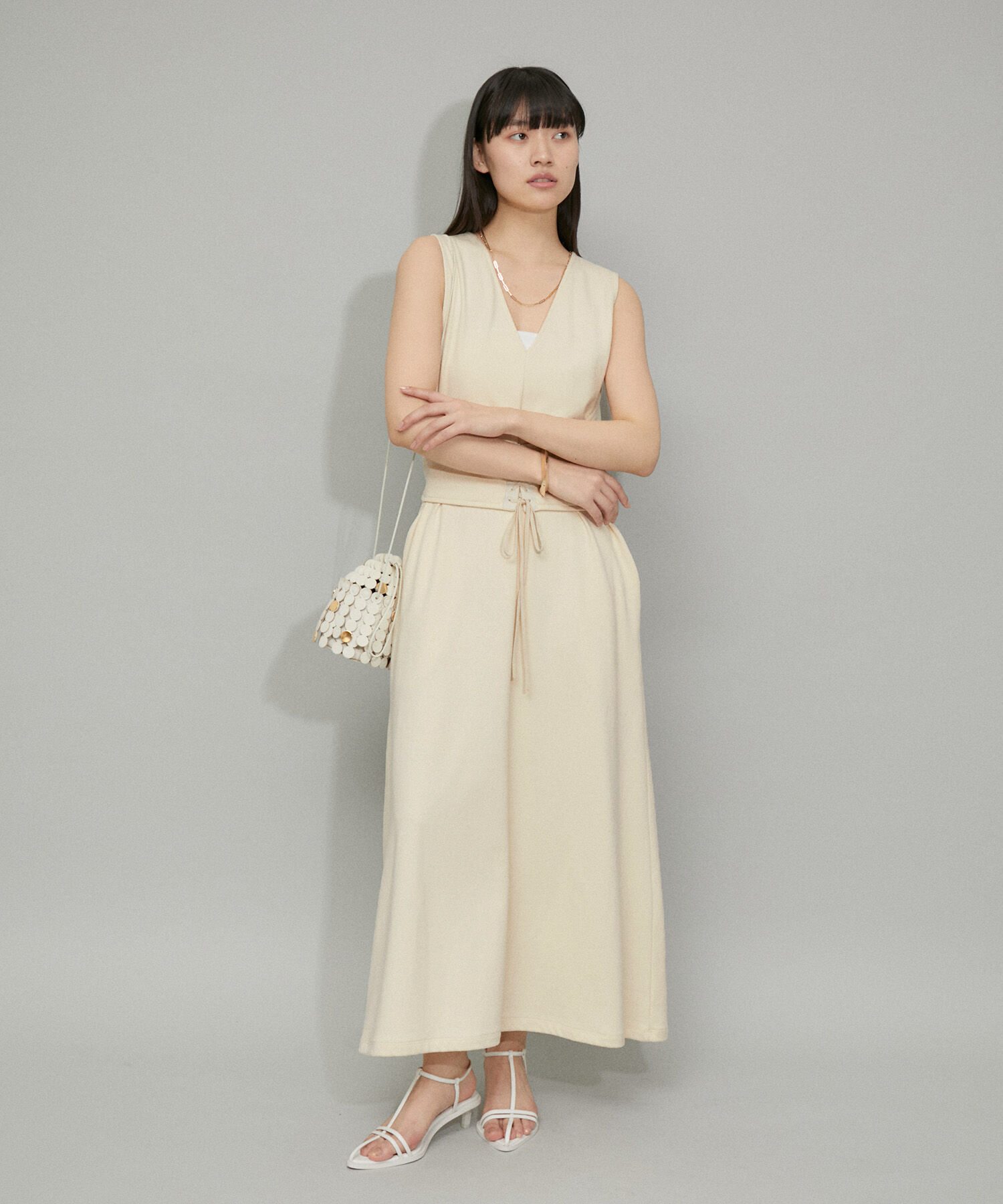 ADAM ET ROPE'「【WEB限定・サステナブル】2WAYジップジレワンピース」|ワンピース|