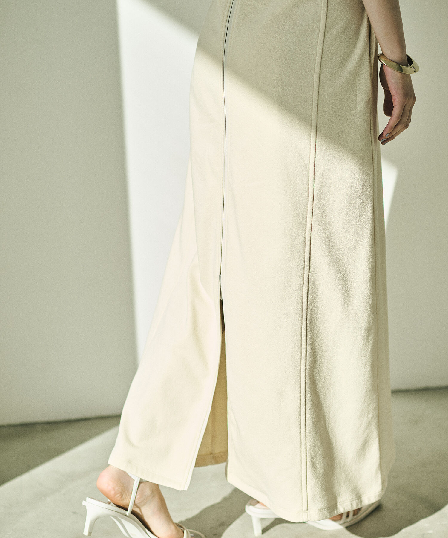 ADAM ET ROPE'「【WEB限定・サステナブル】2WAYジップジレワンピース」|ワンピース|