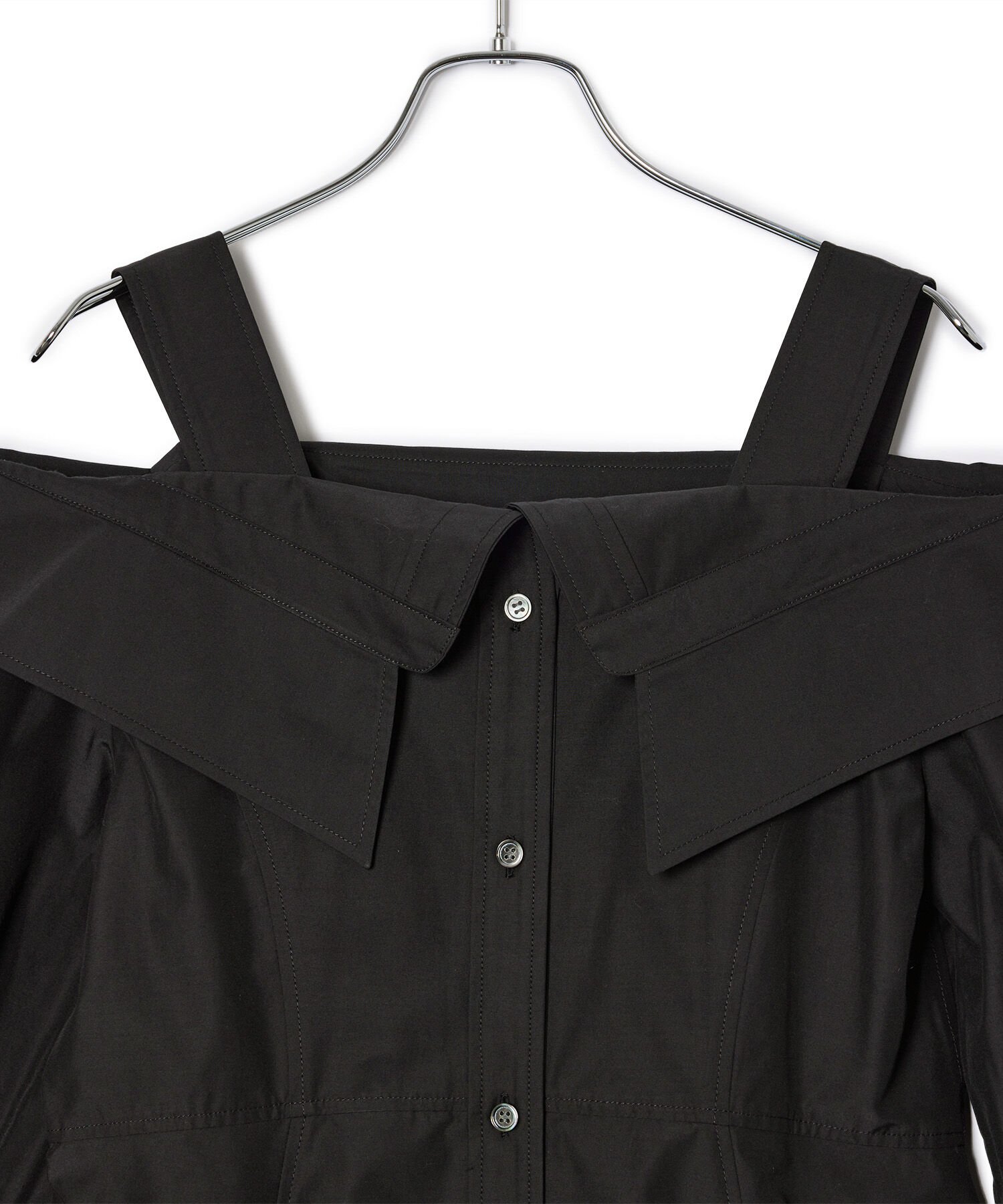 ADAM ET ROPE'「オフショルシャツチュニック」|シャツ・ブラウス|