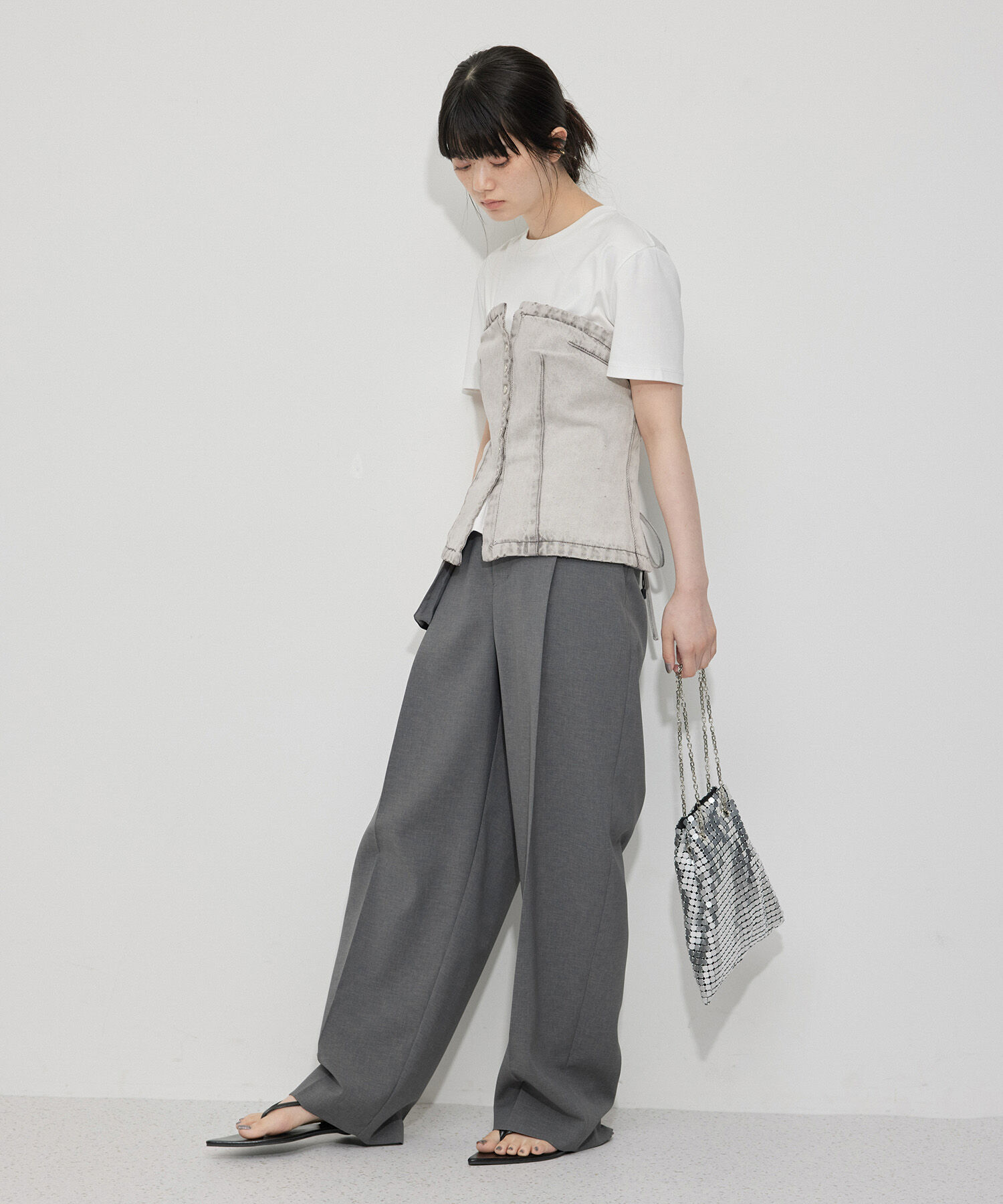 ADAM ET ROPE'「【環境配慮・セットアップ対応】デニムビスチェ」|その他|