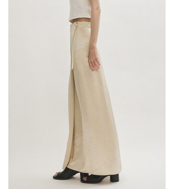 ADAM ET ROPE'「【サステナブル】Naiaサテンアシンメトリースカート」|スカート|