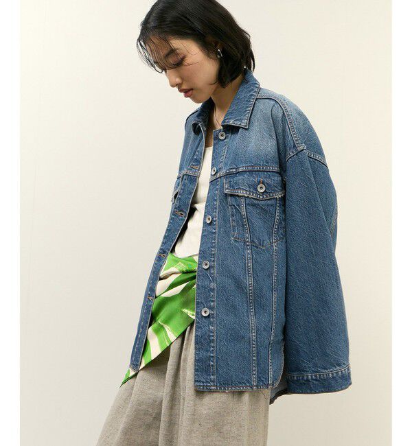 ADAM ET ROPE'「【サステナブル】シャツライクGジャン」|デニムジャケット|