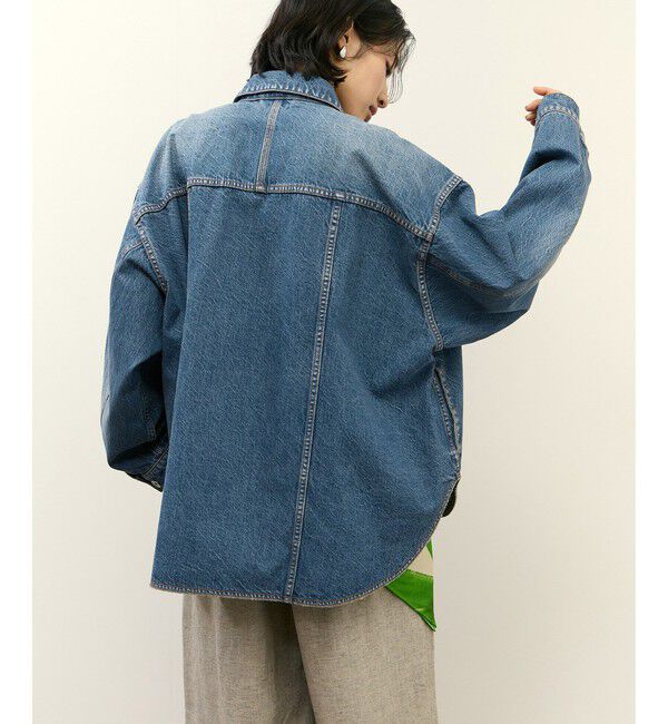 ADAM ET ROPE'「【サステナブル】シャツライクGジャン」|デニムジャケット|