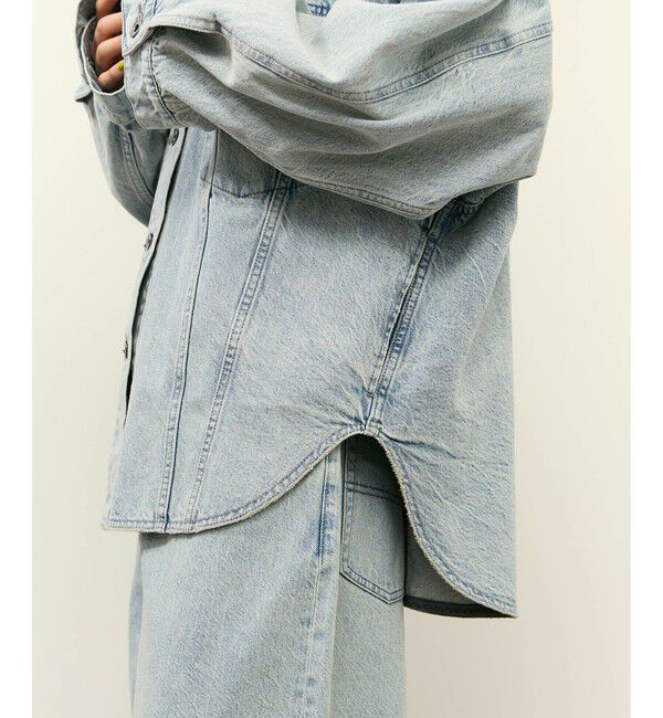 ADAM ET ROPE'「【サステナブル】シャツライクGジャン」|デニムジャケット|