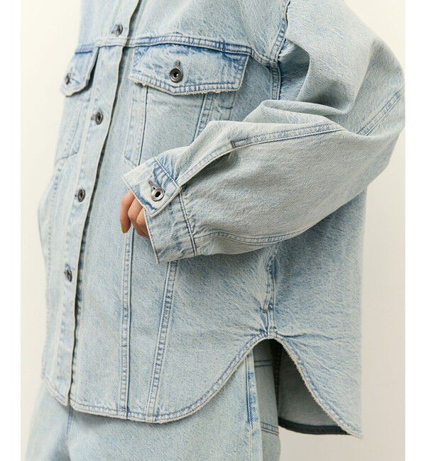 ADAM ET ROPE'「【サステナブル】シャツライクGジャン」|デニムジャケット|