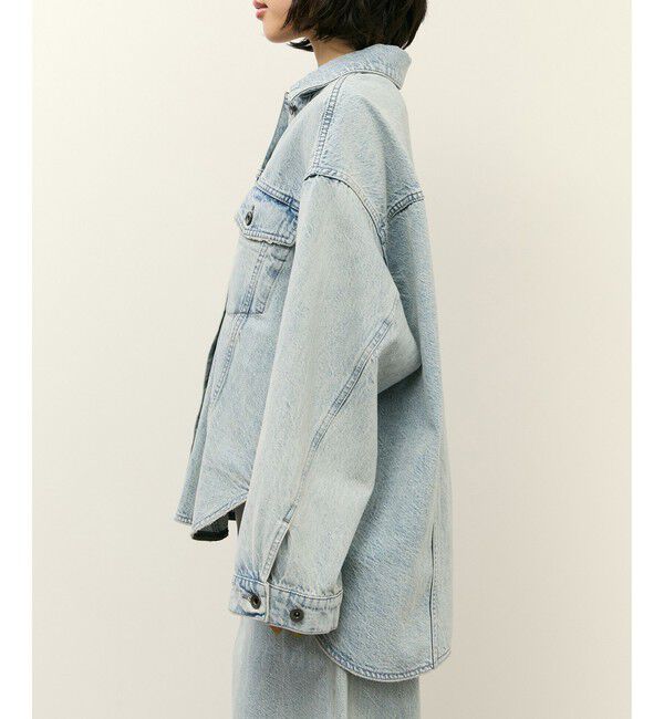 ADAM ET ROPE'「【サステナブル】シャツライクGジャン」|デニムジャケット|