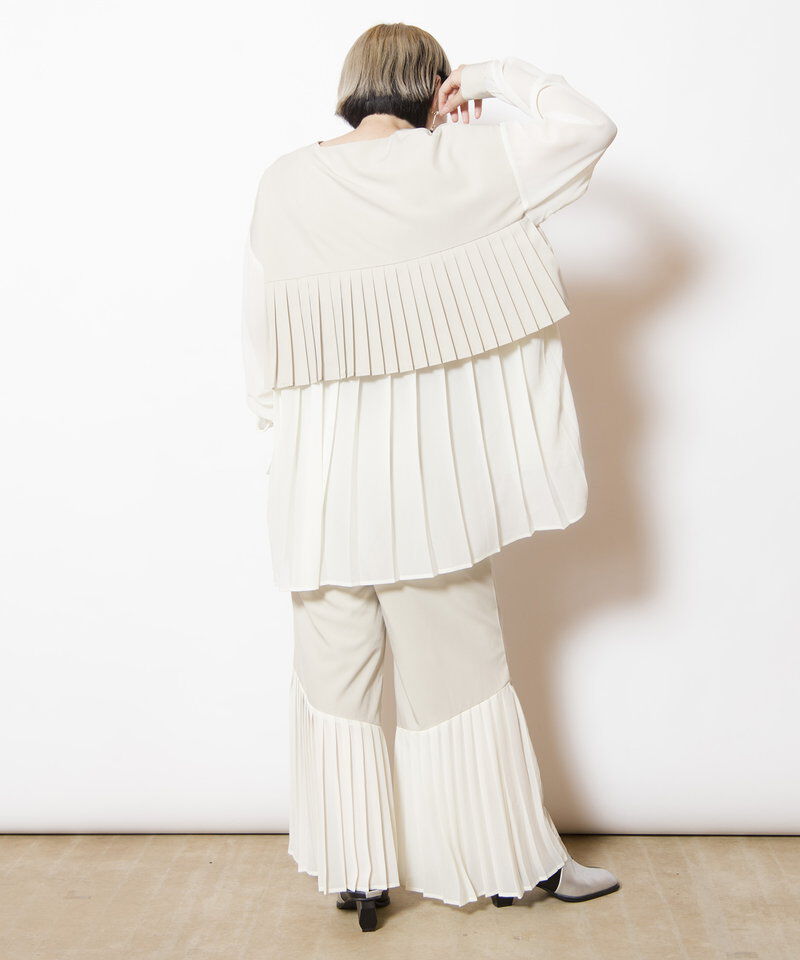  「バックプリーツヘムパンツ」|その他|