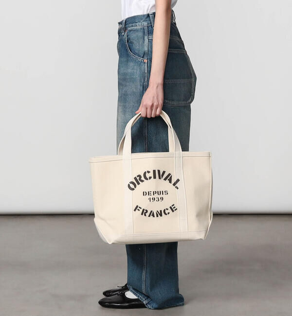 ORCIVAL「ORCIVAL | プリント キャンバストートバッグ 中 UNISEX」|トートバッグ|ECRU系1