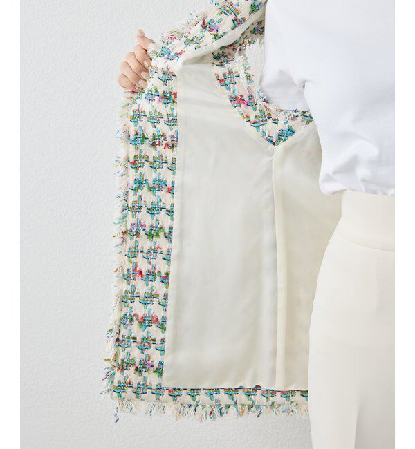  「LINTONフリンジジレ」|ベスト・ジレ|